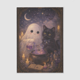 Katze und Freund Seidenpapier