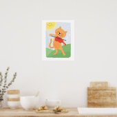 Katze und Geigenposter Poster (Küche)