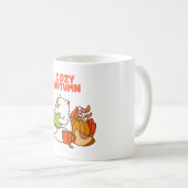 Katze und gemütlicher Herbst Kaffeetasse (VorderseiteRechts)