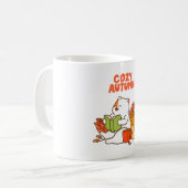 Katze und gemütlicher Herbst Kaffeetasse (Vorderseite Links)
