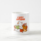Katze und gemütlicher Herbst Kaffeetasse (Mittel)
