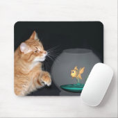 Katze und Goldfisch Mousepad (Mit Mouse)