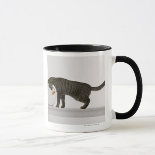 Katze und Goldfisch Tasse