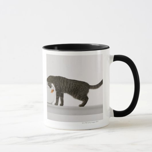 Katze und Goldfisch Tasse (Rechts)