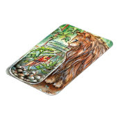 Katze und Goldfische Magnet (Linke Seite)