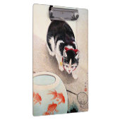 Katze und Goldfischglas Klemmbrett (Rechts)