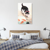 Katze und Goldfischglas Leinwanddruck (Insitu (Schlafzimmer))
