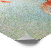 Katze und Goldfischglas Poster (Ecke)