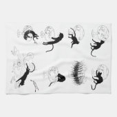 Katze und Goldfish, Alexandre Steinlen Küchentuch (Horizontal)