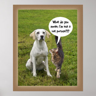 Katze und Hund (anpassbar) Poster