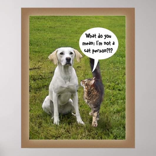 Katze und Hund (anpassbar) Poster (Vorne)