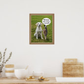 Katze und Hund (anpassbar) Poster (Küche)