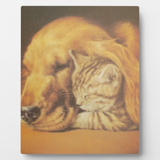 Katze und Hund Fotoplatte (Vorderseite)