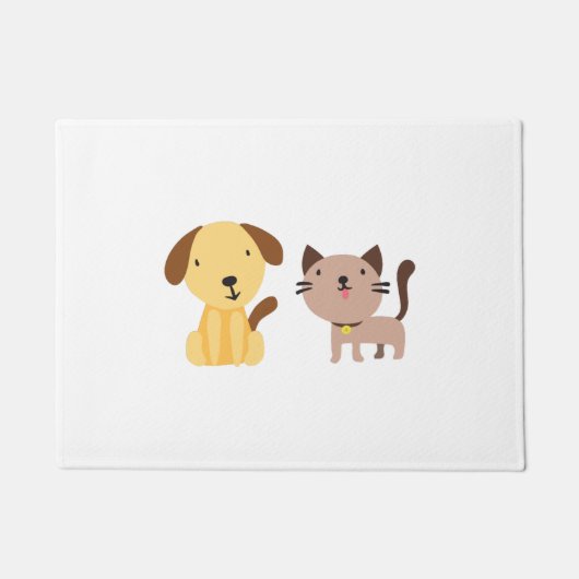 Katze und Hund Fußmatte (Vorderseite)
