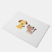 Katze und Hund Fußmatte (Schrägansicht)