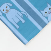 Katze und Hund gestreift Fleecedecke (Ecke)