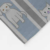 Katze und Hund gestreift Fleecedecke (Ecke)