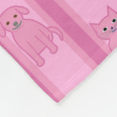 Katze und Hund gestreift Fleecedecke (Ecke)