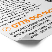 Katze und Hund, Haustiere Sitting Service Werbung Poster (Ecke)