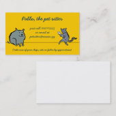 Katze und Hund (Haustiersitzen) Visitenkarte (Vorne/Hinten)