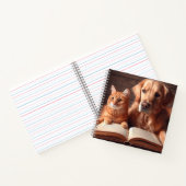 Katze und Hund lesen ein Buch (Innenseite)