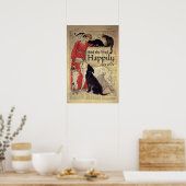 Katze und Hund Lover und sie lebte glücklich je Poster (Küche)