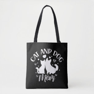 Katze Und Hund Mama Mädchen Liebhaberin Hunde Katz Tasche