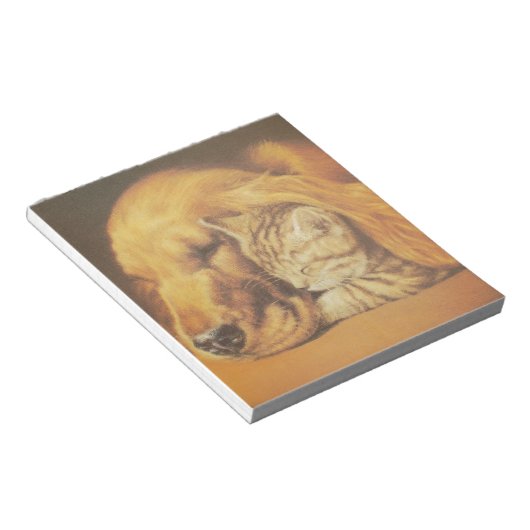 Katze und Hund Notizblock (angewinkelt)