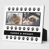 Katze und Hund Pet Paw Print 2 Foto Fotoplatte (Seite)