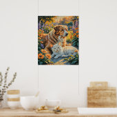 Katze und Hund Poster (Küche)