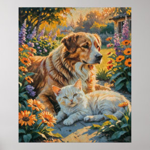 Katze und Hund Poster
