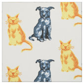Katze und Hund Stoff (Muster)