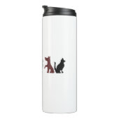 Katze und Hund Thermosbecher (Nach rechts gedreht)