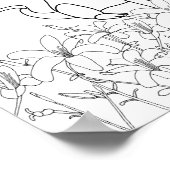 Katze und Hund von Lily-Blume, Kontur, Poster (Ecke)