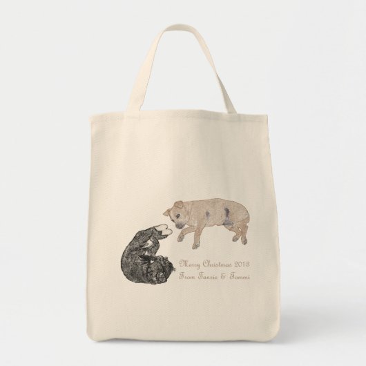 Katze und Hund zusammen Tragetasche (Vorne)