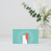 Katze und Hunde Haustiere Sitter Dog Walker Visitenkarte (Stehend Vorderseite)