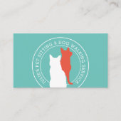 Katze und Hunde Haustiere Sitter Dog Walker Visitenkarte (Vorderseite)