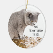 Katze und Hunde Humor Keramikornament (Links)