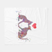 Katze und Hunde küssen Fleecedecke (Vorderseite (Horizontal))