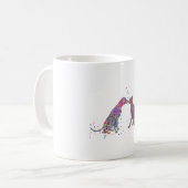 Katze und Hunde küssen Kaffeetasse (Vorderseite Links)