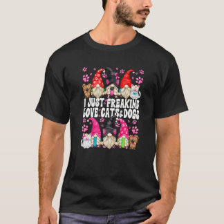 Katze und Hundemutter Lustiger Spruch für Frauen u T-Shirt