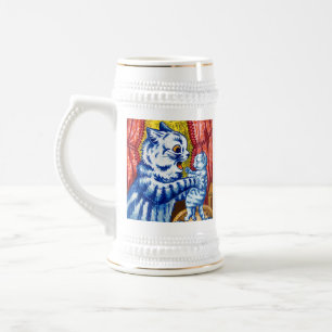 Katze und ihre Kätzchen Bierglas