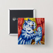 Katze und ihre Kätzchen Button (Vorne & Hinten)