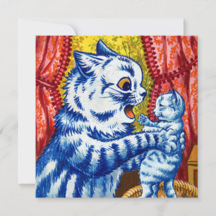 Katze und ihre Kätzchen Einladung