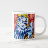 Katze und ihre Kätzchen Jumbo-Tasse (Rechts)