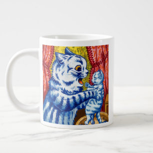 Katze und ihre Kätzchen Jumbo-Tasse