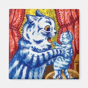 Katze und ihre Kätzchen Magnet