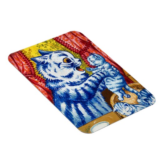 Katze und ihre Kätzchen Magnet (Rechte Seite)