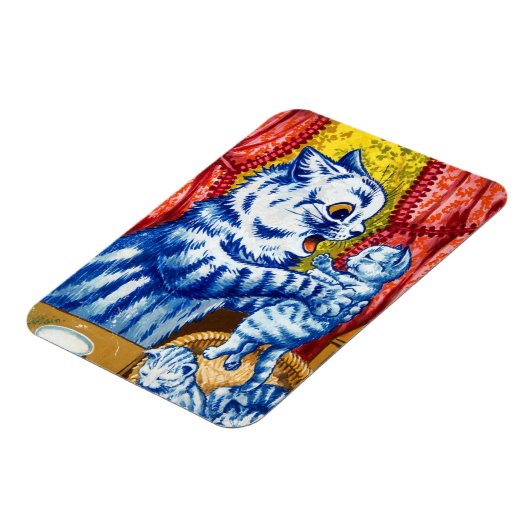 Katze und ihre Kätzchen Magnet (Linke Seite)