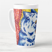 Katze und ihre Kätzchen Milchtasse (Linke Ecke)